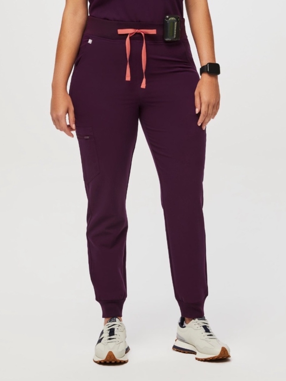 Figs Women’s Zamora High-Rise Jogger Scrub Pants Pull On in Purple XSP